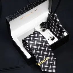 MUTAQINOTI Men Printed Necktie Accessory Gift Set-image-57