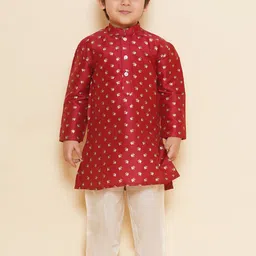 Sethukrishna Boys Floral Printed Regular Kurta with Pyjamas-picture-56