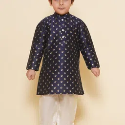 Sethukrishna Boys Floral Printed Regular Kurta with Pyjamas-picture-31