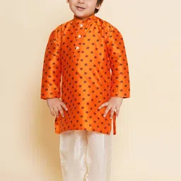 Sethukrishna Boys Floral Printed Regular Kurta with Pyjamas-picture-48