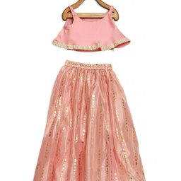 Ethnovog Girls PinkGold-Toned Made to Measure LehengaBlouse-picture-46