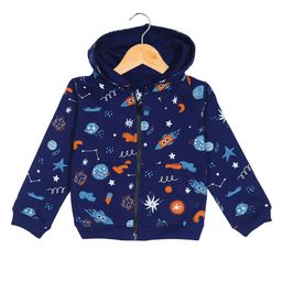 The Mom Store Unisex Kids Navy Blue Printed Hooded Sweatshirt-picture-38