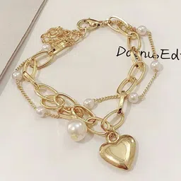 Shining Diva Fashion Gold-Plated Link Bracelet-image-71