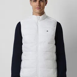Peter England Casuals Mock Collar Gilet Padded Jacket image 1
