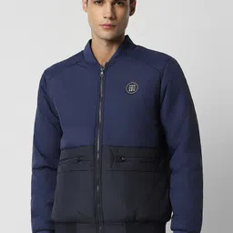 Van Heusen Flex Colourblocked Bomber Jacket-image-66