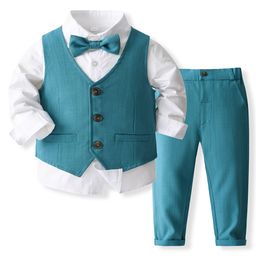 StyleCast x Revolte Boys Pure Cotton Shirt With Trousers & Waistcoat-picture-7