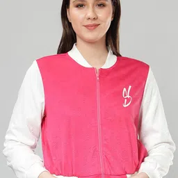 NUEVOSDAMAS Stand Collar Bomber Jacket-picture-31