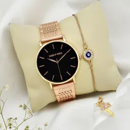 JOKER & WITCH Women Rose Gold Katniss Love Triangle Watch Gift Set-picture-21