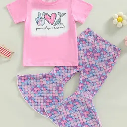 INCLUD Girls Mermaid Printed T-shirt With Trouser-picture-15