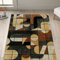 Story@home Grey Printed Anti-Skid Rectangular Carpet-picture-7