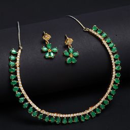 ZENEME Gold-Plated CZ-Studded Jewellery Set-picture-33
