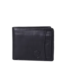 Keviv Men Black & Brown Leather Two Fold Wallet image 3