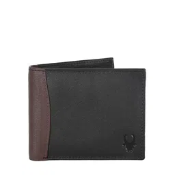 WildHorn Men Black & Brown Solid Pure Leather Two-Fold Wallet image 2