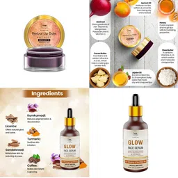 TNW the natural wash Set of Beetroot Lip Balm 5 g & Glow Face Serum 30 ml image 3