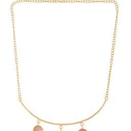 VOJ Stainless Steel Gold Plated Stone Studded Jewellery Set image 2