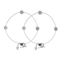 Silvermerc Designs Set Of 2 Silver-Plated Anklets image 2