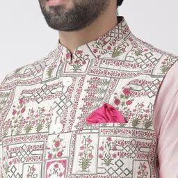 KISAH Floral Printed Woven Nehru Jacket image 2