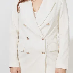 Trendyol Washed Shawl Collar Long Sleeves Longline Tailored Jacket image 3