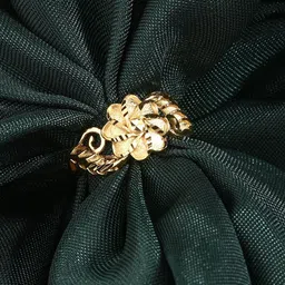 AanyaCentric Gold-Plated AD-Studded Mangalsutra, Earring & Ring Set image 2