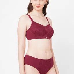 Soie Women Full Coverage Non-Padded Non-Wired Lace Lingerie Set image 3