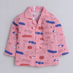 FOURFOLDS Kids Printed Shirt with Lounge Pants image 2