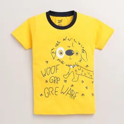 Toonyport Boys Yellow & White Printed Cotton Blend Clothing Set image 4