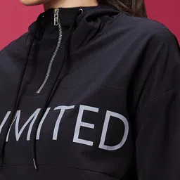 Globus Typography Printed Reflective Strip Bomber Jacket image 3