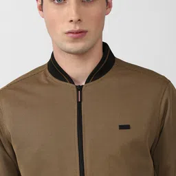 Van Heusen Sport Men Brown Solid Bomber Jacket image 2
