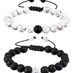 EL REGALO Unisex Set Of 2 Beaded Wraparound Bracelets image 2