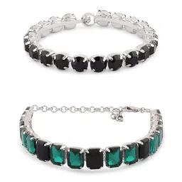 AMI Set of 2 Silver Plated Wraparound Bracelet image 2