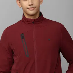 Allen Solly Men Maroon Solid Tailored Jacket image 2