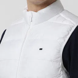 Peter England Casuals Mock Collar Gilet Padded Jacket image 2