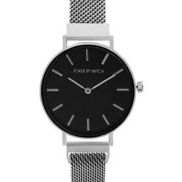 JOKER & WITCH Women Black & Sliver-Toned Merry Love Stack Watch Gift Set JWLS439 image 2