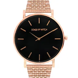 JOKER & WITCH Women Rose Gold, Black & Gold Watch Gift Set image 2