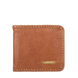Hidesign Men Tan Brown Textured Two Fold Leather Wallet image 2