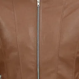 TBOJ Stand Collar Lightweight Biker Jacket With Zip Detail image 2