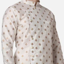 ROYAL KURTA Men White Regular Kurta with Trousers image 4