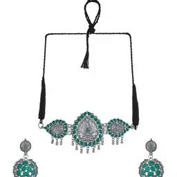 Silvermerc Designs Silver-Plated Cubic Zirconia Studded Jewellery Set image 2