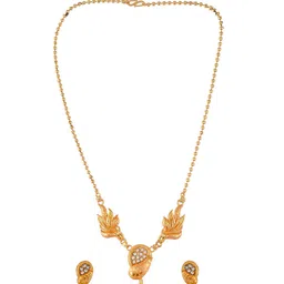 Silvermerc Designs Gold-Plated White Leaf Jewellery Set image 2