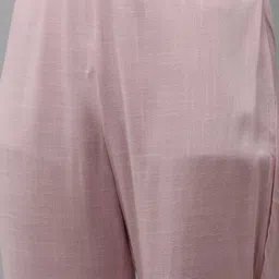 Ishin Women Pink Floral Embroidered Regular Gotta Patti Pure Silk Kurta with Trousers & With Dupatta image 3