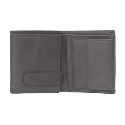 Kara Men Brown Solid Leather Two Fold Wallet image 2