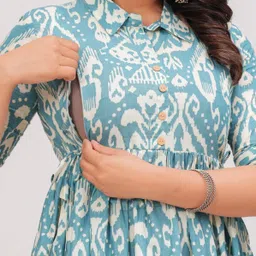 Women Printed Viscose Rayon Anarkali Kurta-image-6