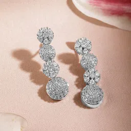 Rubans Rhodium-Plated Cubic Zirconia Stone Studded Jewellery Set image 2