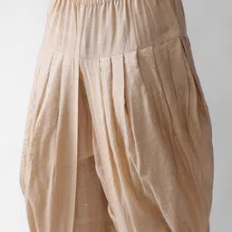 KISAH Men Olive-Green & Beige Solid Cotton Sherwani Set image 3