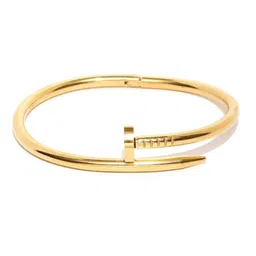 JEWILLEY Gold-Plated Stainless Steel Kada Bracelet image 3