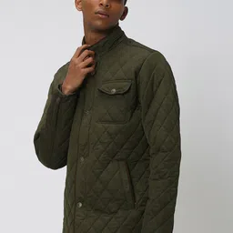 Mufti Mandarin Collar Slim Fit Quilted Jacket image 3