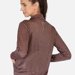 UZARUS Self Design Mock Collar Lightweight Sporty Jacket image 2