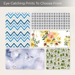 UMAI White & Black 3Pcs Printed Shower Curtain & Bathmat Set image 3