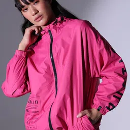 Hubberholme Typography Printed Hooded Windcheater Bomber Jacket image 2