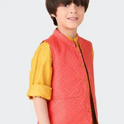 Fabindia Boys Printed Nehru Jackets image 4